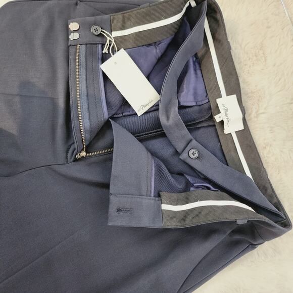NWT 3.1 Phillip Lim Navy High Waisted Slim Cropped Ankle Trouser Pleated 8 - Picture 11 of 11